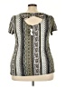 Eye Candy Green Short Sleeve Blouse Size 3X - photo 2