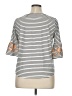 Ruby Rd. Stripes Gray Short Sleeve Top Size XL (petite) - photo 2