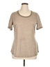 Essentials 100% Polyester Tan Short Sleeve Top Size XL - photo 1