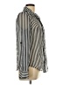 Iz Byer 100% Polyester Stripes Silver Long Sleeve Blouse Size L - photo 4