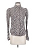 Pilcro 100% Cotton Animal Print Silver Long Sleeve Blouse Size XS - photo 1