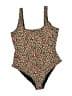 Buc-ee's Animal Print Brown One Piece Swimsuit Size M - photo 1