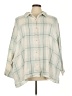 Studio Park Plaid Green 3/4 Sleeve Button-Down Shirt Size 5X - photo 1