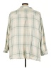 Studio Park Plaid Green 3/4 Sleeve Button-Down Shirt Size 5X - photo 2