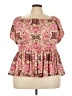 Torrid Pink Short Sleeve Blouse Size 3X Plus (3) - photo 1