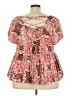 Torrid Pink Short Sleeve Blouse Size 3X Plus (3) - photo 2