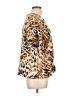 Worthington 100% Polyester Animal Print Brown Short Sleeve Blouse Size L - photo 4