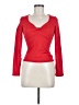 Qinsen Red Long Sleeve Top Size M - photo 1