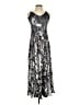 Komarov 100% Polyester Metallic Silver Cocktail Dress Size XS (0) - photo 1