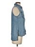 Forever 21 100% Lyocell Blue Sleeveless Button-Down Shirt Size XS - photo 4