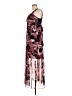 Connected Apparel Floral Multi Color Burgundy Cocktail Dress Size 10 - photo 5