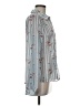 Majorelle Floral Stripes Blue Silver Long Sleeve Blouse Size M - photo 4