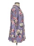 Torrid Floral Purple 3/4 Sleeve Blouse Size (0) - photo 4
