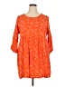Old Navy 100% Rayon Orange 3/4 Sleeve Blouse Size XXL - photo 1