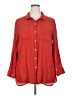 Cato Red 3/4 Sleeve Button-Down Shirt Size 22 - 24 - photo 1