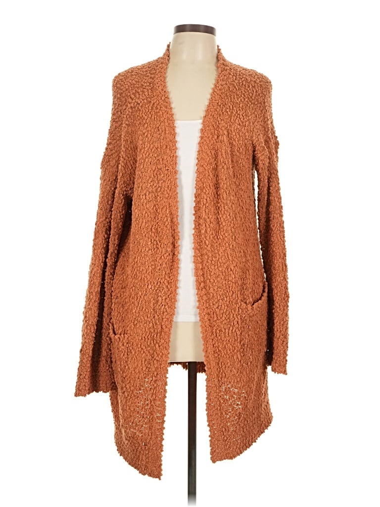 Pre-owned Listicle Cardigan Sweater In Brown