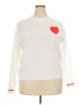 Unbranded 100% Polyester Hearts White Pullover Sweater Size XXL - photo 1