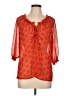 Old Navy Orange 3/4 Sleeve Blouse Size L - photo 1