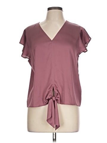 Bar III Short Sleeve Blouse (view 1)