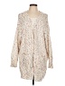 Unbranded 100% Polyester Tie-dye Marled Ivory Cardigan Size XL - photo 1