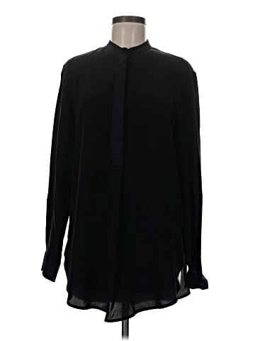 ALLSAINTS Long Sleeve Silk Top (view 1)