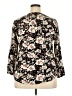 Fun2Fun 100% Rayon Floral Black 3/4 Sleeve Blouse Size XXL - photo 2