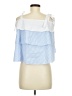 Shein 100% Polyester Blue Sleeveless Blouse Size M - photo 2