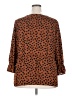 Evri 100% Polyester Brown 3/4 Sleeve Blouse Size 2X - photo 2