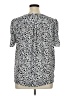dalia Animal Print Silver Short Sleeve Henley Size XL - photo 2