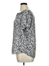 dalia Animal Print Silver Short Sleeve Henley Size XL - photo 5