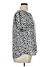 dalia Animal Print Silver Short Sleeve Henley Size XL - photo 4