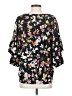 CAbi 100% Polyester Floral Black 3/4 Sleeve Blouse Size S - photo 2
