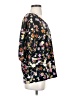 CAbi 100% Polyester Floral Black 3/4 Sleeve Blouse Size S - photo 4