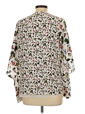 Grey by Jason Wu 3/4 Sleeve Silk Top (view 2)