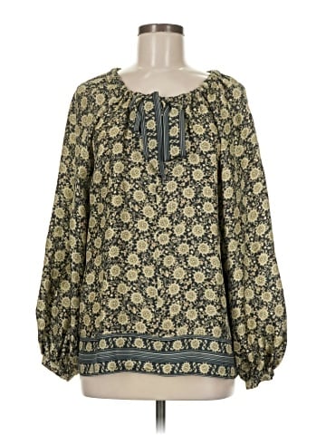 Joie Long Sleeve Silk Top (view 1)