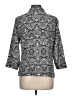Notations 100% Polyester Print Black 3/4 Sleeve Blouse Size L - photo 2