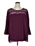 Avon 100% Polyester Burgundy 3/4 Sleeve Blouse Size 1X - photo 1