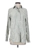 Max Studio Stripes Silver Long Sleeve Blouse Size XS - photo 1