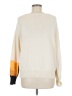 Sandro Color Block Ivory Tan Pullover Sweater Size M (estimated) - photo 2