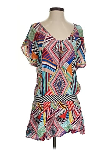 Red Carter Short Sleeve Blouse (view 1)