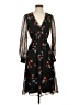 Express 100% Polyester Floral Black Cocktail Dress Size XS - photo 1