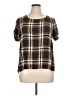 Massini Brown Short Sleeve Blouse Size XL - photo 1
