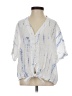 Rails Tie-dye Multi Color Blue Short Sleeve Blouse Size XS - photo 1