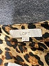 Ann Taylor LOFT 100% Polyester Animal Print Brown Short Sleeve Blouse Size XS - photo 7