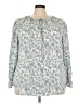 Unbranded 100% Polyester Blue Long Sleeve Blouse Size 3X - photo 1