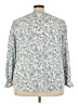 Unbranded 100% Polyester Blue Long Sleeve Blouse Size 3X - photo 2