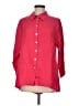 Soft Surroundings Solid Red 3/4 Sleeve Button-Down Shirt Size M - photo 1