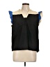 Unbranded 100% Cotton Color Block Black Sleeveless Blouse Size L - photo 1