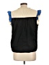 Unbranded 100% Cotton Color Block Black Sleeveless Blouse Size L - photo 2