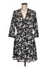 Xhilaration 100% Polyester Print Black Casual Dress Size M - photo 1